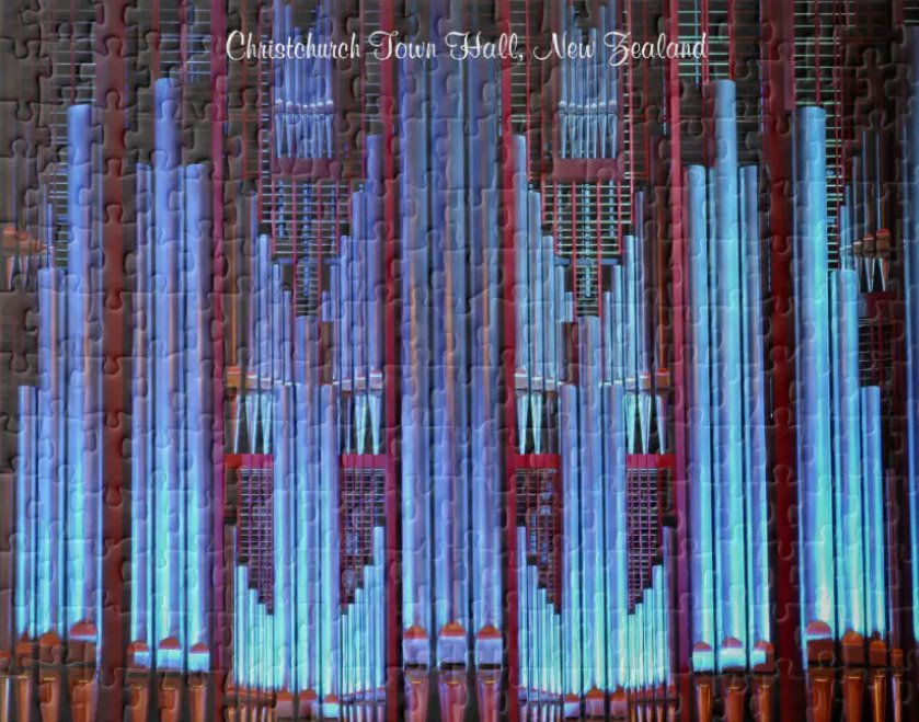 Christchurch-rieger-puzzle organ stops jigsaw puzzle