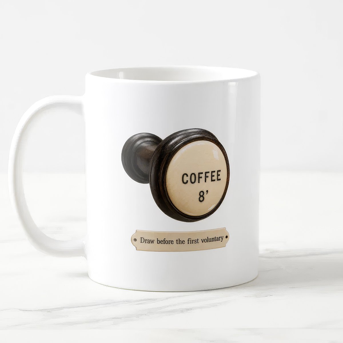 coffee mug with stop knob