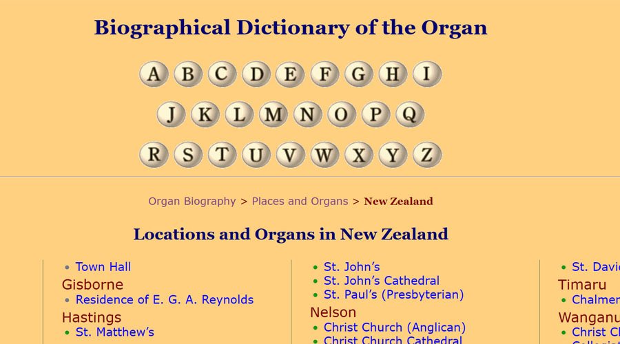 Biographical Dictionary of the Organ